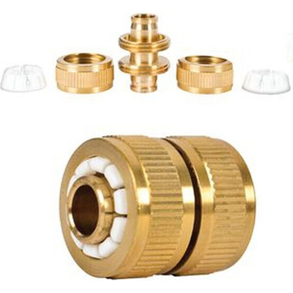 Ozoffer Brass Hose Connector - 12mm Extend & repair hoses Garden Hose joiner