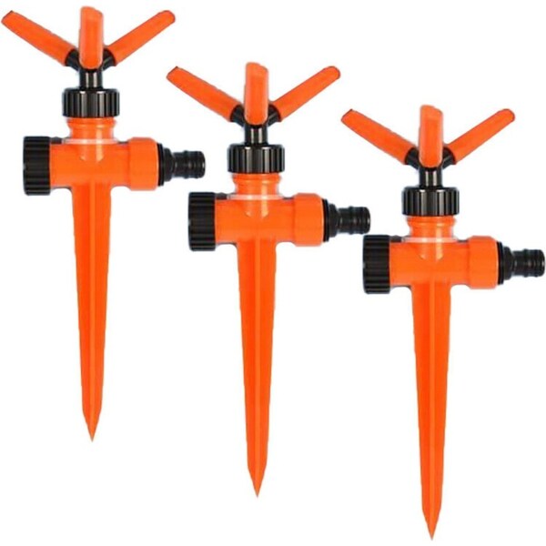 Ozoffer 3X 360? Rotation Sprinkler with spike Garden/Lawn Sprinkler Patio Save Water