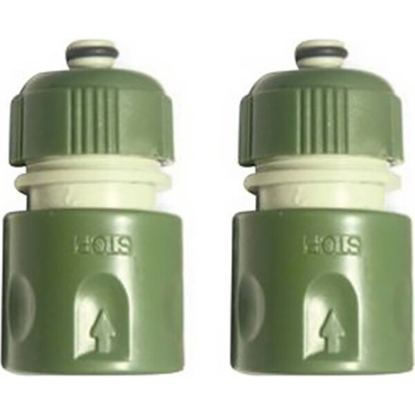 Ozoffer 2pce FELDSPAR Hose Connector with Stopper Garden Lawn Watering Plant Stop Valve