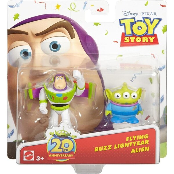 Disney Pixar Toy Story 20th Anniversary Flying Buzz Lightyear and Alien Figure Buddy 2-Pack