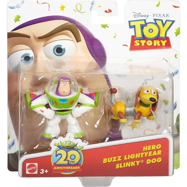 Disney/Pixar Toy Story 20th Anniversary Buzz Lightyear and Slinky Dog Figure Buddy 2-Pack