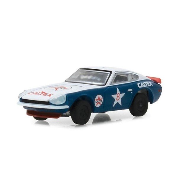 Greenlight Licensed 1:64 Scale Datsun 240Z Caltex 1970 Diecast Model Car Blue & White