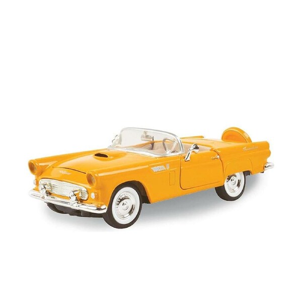 Motormax Licensed 1:24 Scale Ford Thunderbird Convertible 1956 Diecast Model Car Yellow