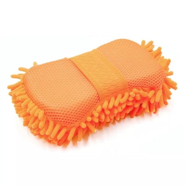 2x Microfiber Polish Shampoo Duster Washing Sponge Car Care Mitt 26X14X6cm