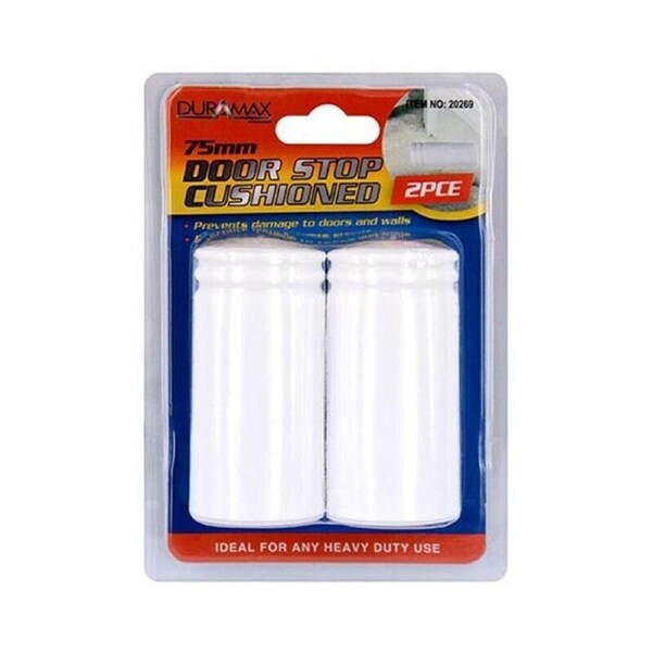 2Pcs Heavy Duty Door Stopper White Thick Cushioned Door Stop Wedge Stopper