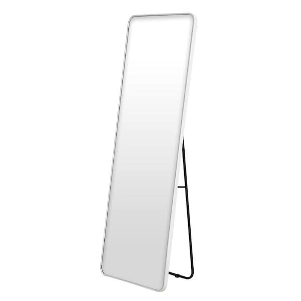 Standing Full Length Rectangle Mirror White Standing Large Bedroom Hallway
