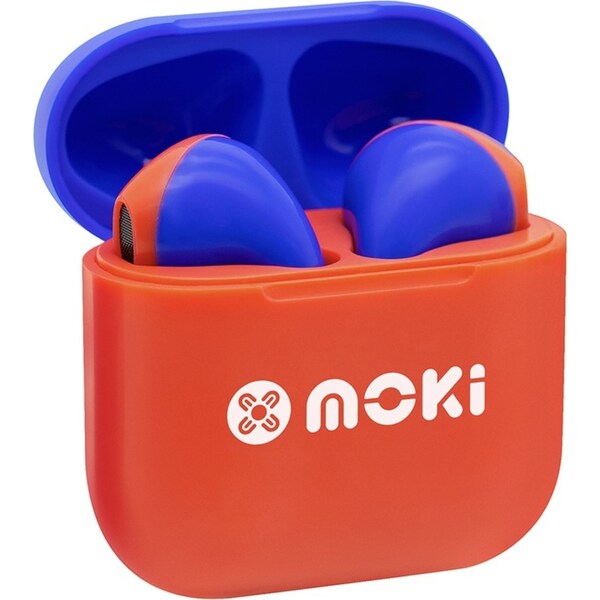 Moki MokiPods Mini TWS Wireless/Bluetooth Earphones Kids Volume Limited Red Blue