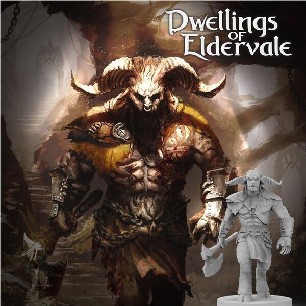 Dwellings of Eldervale Minotaur Miniature