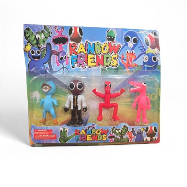 8CM Rainbow Friends Figurine 4-Piece Playset