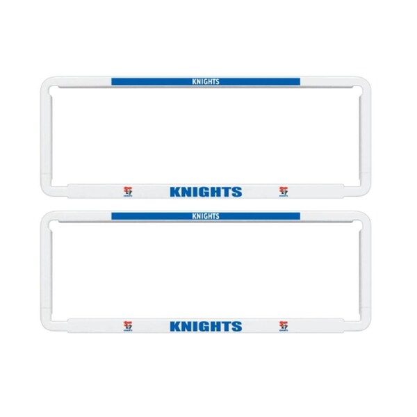 NRL Car Number Plate Frame - Set Of Two - Newcastle Knights - Front/Back