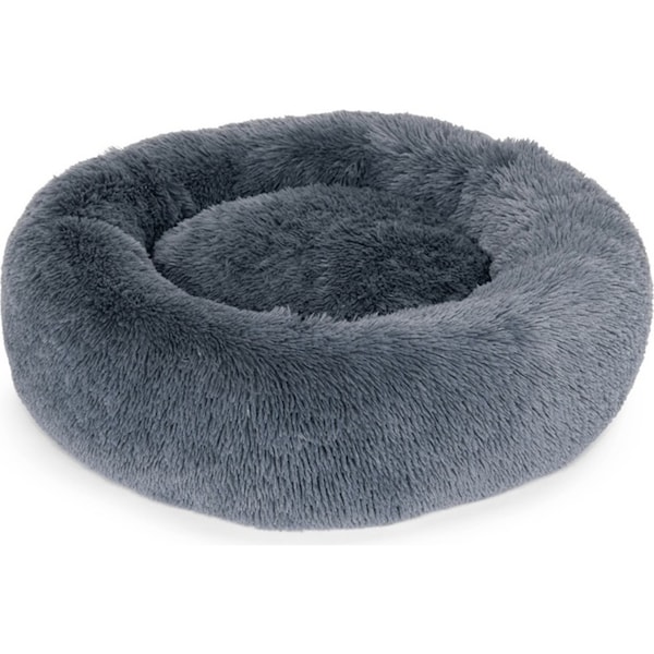 Superior Pet Plus Curl Up Cloud Calming Dog/Cat Bed Tranquil Grey Medium 60cm