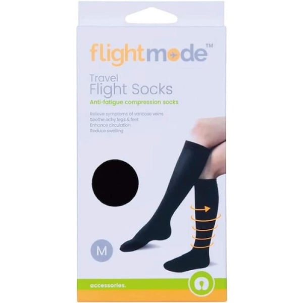 Flight Mode Travel Flight Socks Anti Fatigue Compression M Women 6 - 9.5/Men 5 - 9.5