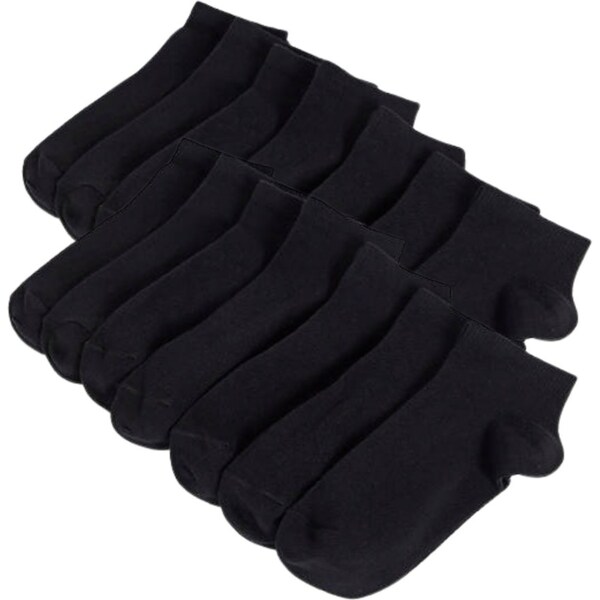 35 Pairs Low Cut Socks Cotton Soft Breathable Non-Slip Casual Ankle - Black