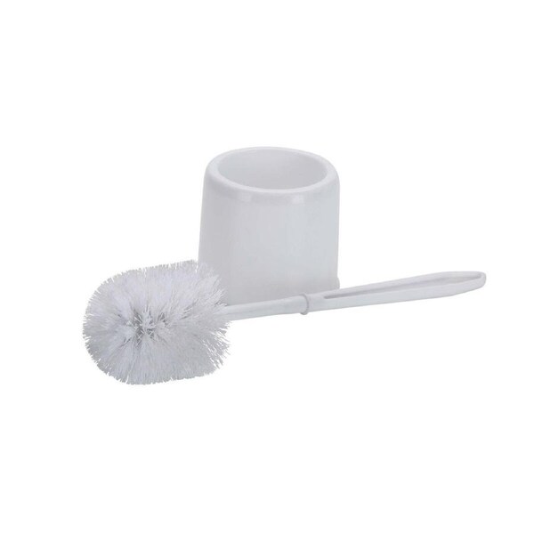 Flex Toilet Brush&Holder Set TPR Bristles Bathroom Cleaning Bowl Hook Tool Stand