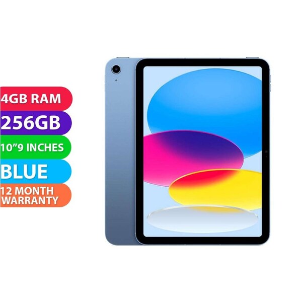 Apple iPad 10.9 10th Gen Wifi (4GB RAM, 256GB, Blue) - BRAND NEW
