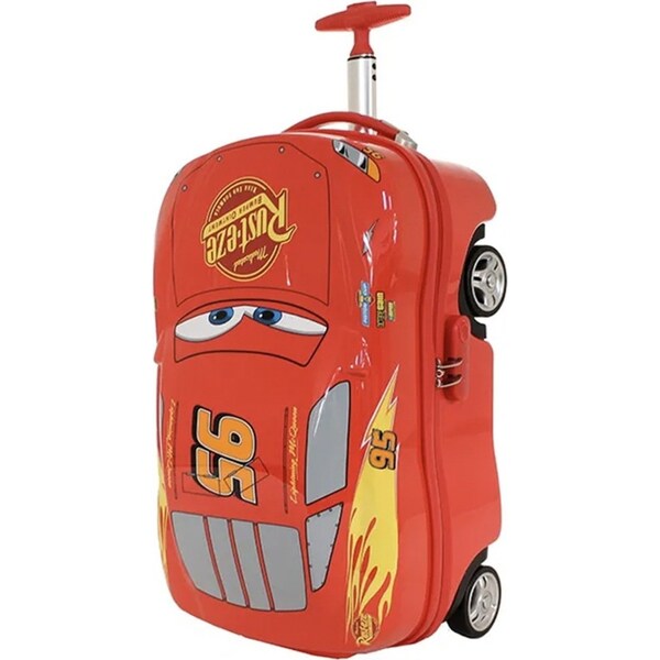 Lightning Mcqueen 19" Hard Case Wheeled Trolley Onboard Suitcase Luggage Bag