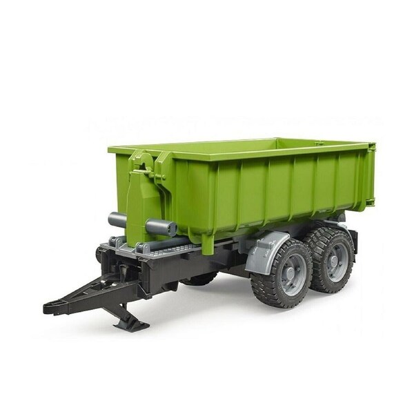 Bruder Licensed 1:16 Scale Roll Off Container & Trailer for Tractors Green