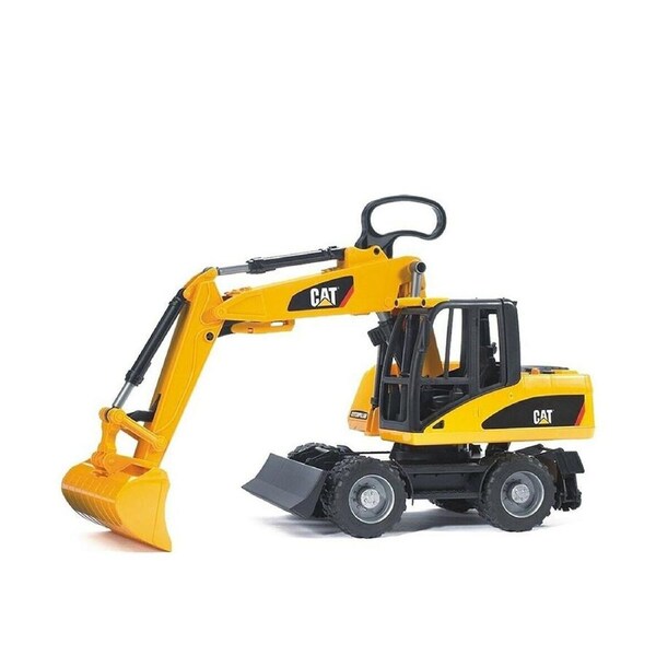 Bruder Licensed 1:16 Scale Caterpillar Wheeled Excavator Can Swings 360º On The Turntable Yellow