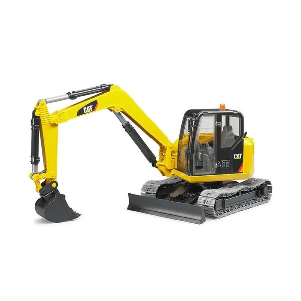 Bruder Licensed 1:16&nbsp;Scale Caterpillar Mini Excavator With Genuine Chain Links Tracked Chassis