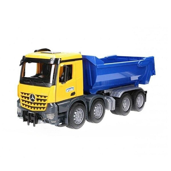Bruder Licensed 1:16 Scale MB Arocs Half Pipe Dump Truck Model Toy With Opening Rear Door