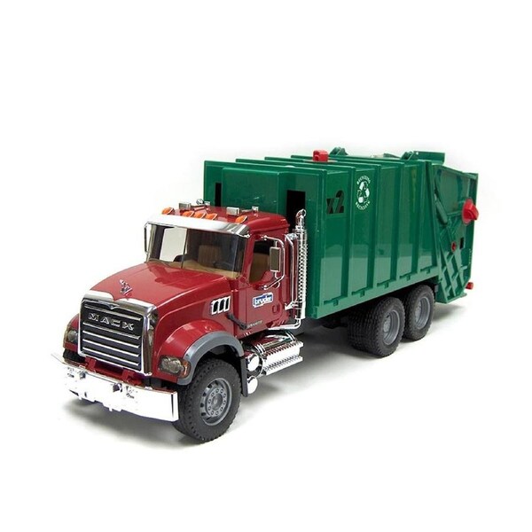 Bruder Licensed 1:16 Scale Mack Granite Garbage Truck Rear Loading Model Toy