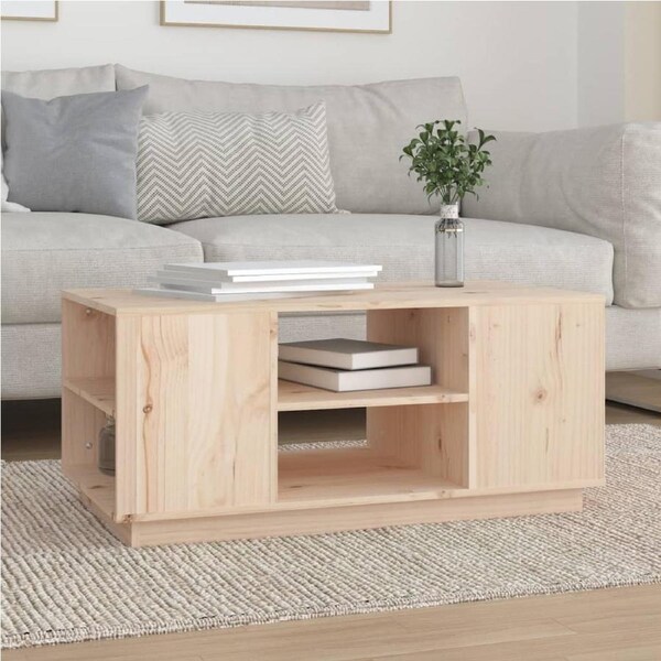 Coffee Table 90x49x40.5 cm Solid Wood Pine vidaXL