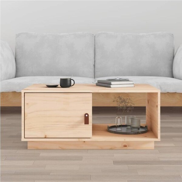 Coffee Table 80x50x35.5 cm Solid Wood Pine vidaXL