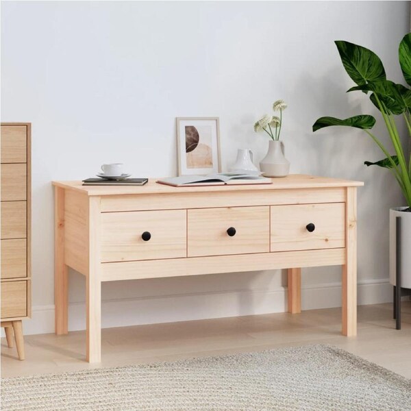 Coffee Table 102x49x55 cm Solid Wood Pine vidaXL