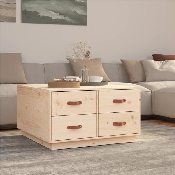 Coffee Table 80x80x45 cm Solid Wood Pine vidaXL