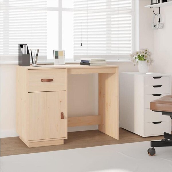 Desk 95x50x75 cm Solid Wood Pine vidaXL