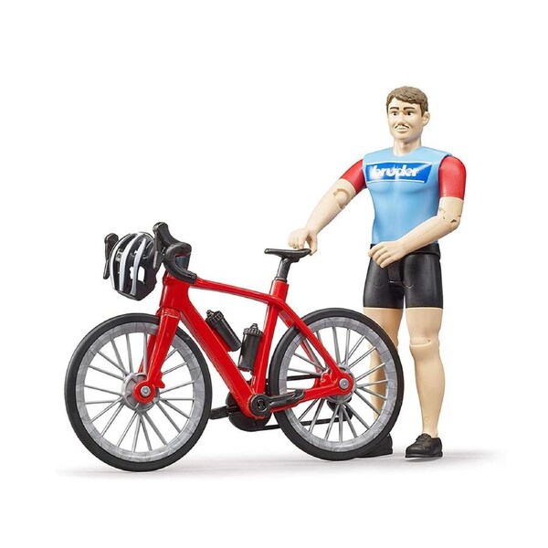 Bruder Licensed 1:16 Scale Road Bike With Cyclist Kids Childrens Toy