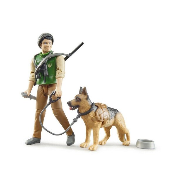 Bruder Licensed 1:16 Scale Bworld Forest Ranger With Dog & Equipment For Kids 4y+ Toy