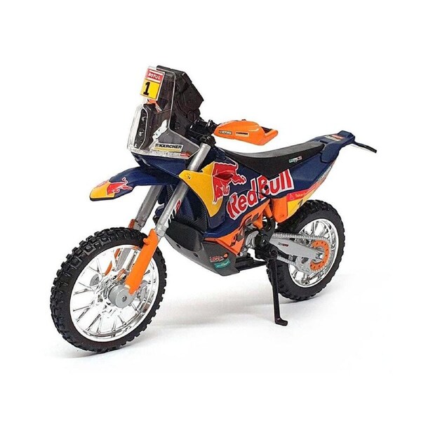 Bburago Licensed 1:18 Scale KTM 450 Dakar Rally 2019 Red Bull #1 Diecast Model Motorbike