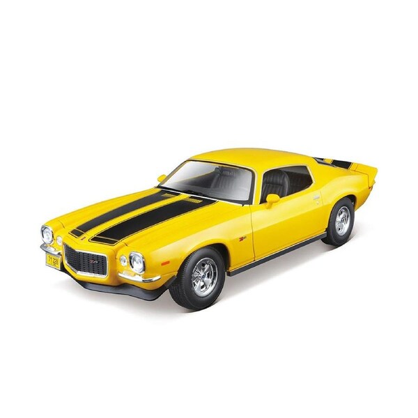 Maisto Licensed 1:18 Scale Chevrolet Camaro 1971 Diecast Model Car Yellow