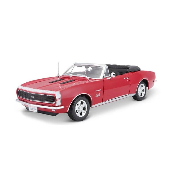 Maisto Licensed 1:18 Scale Chevrolet Camaro SS 396 Convertible 1967 Diecast Model Car Red