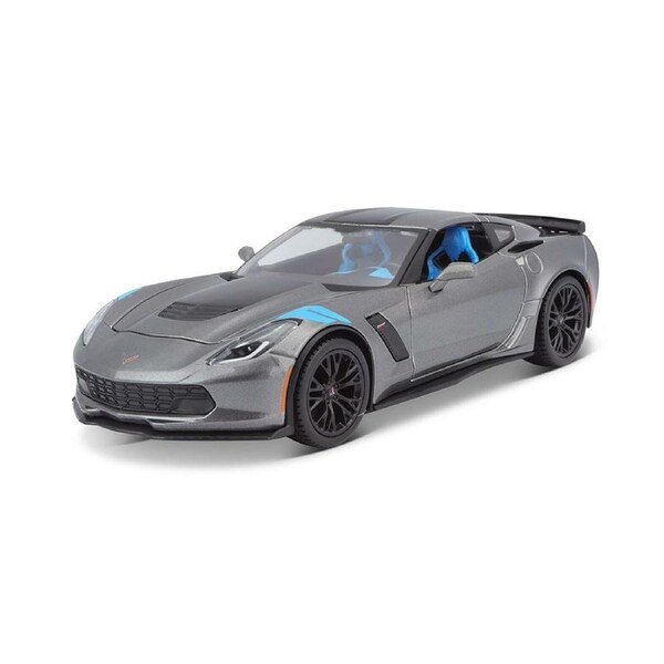 Maisto Licensed 1:24 Scale Chevrolet Corvette Grand Sport 2017 Diecast Model Toy Car Grey