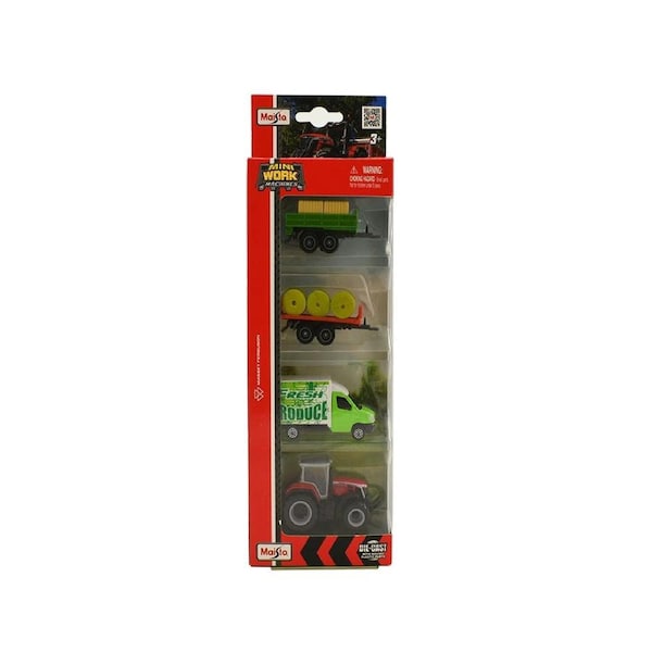 Maisto Licensed Mini Work Machines Farm 4-pack Diecast Model Toy