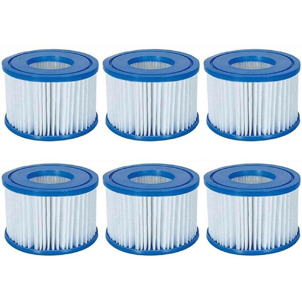 6pcs Spa Pool Filter Cartridge Size VI Bestway Replacement Cartridge