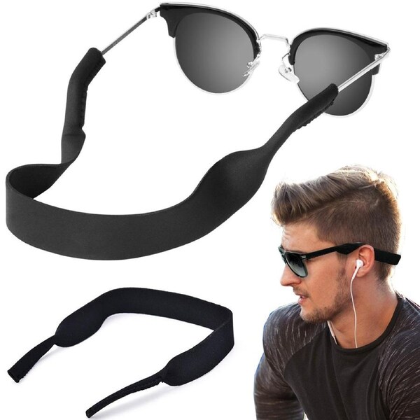 Sunglasses Strap Sports Band Glasses Neck Cord Neoprene Eyewear Black