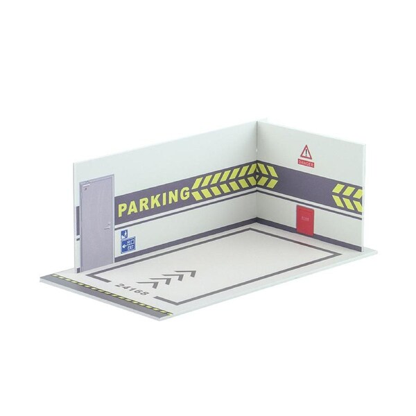 Car Parking Lot Scene Garage Background for 1:24 Scale Car Collection Garage