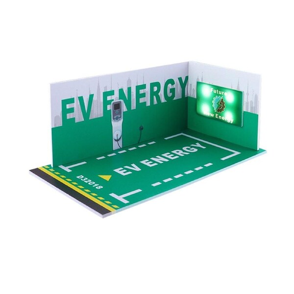 1:32 Diorama Car Garage Model LED Lighting Car Parking Lot Background Model