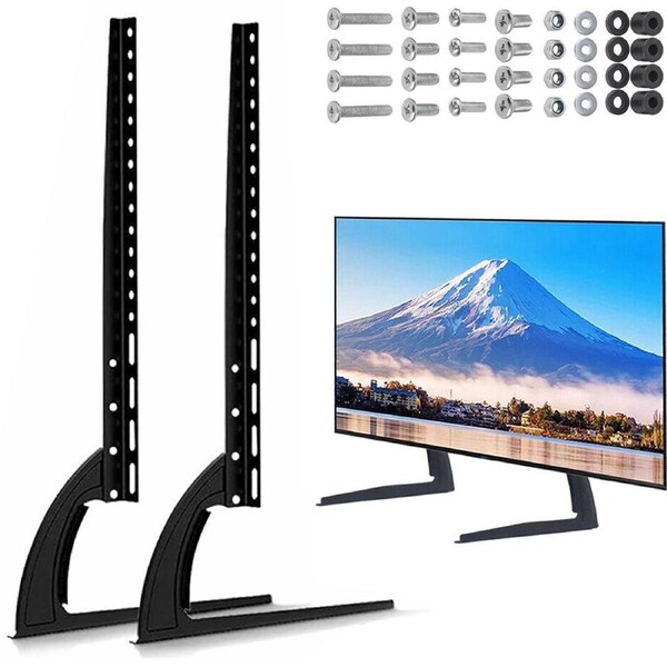 Universal Table TV Stand Bracket Base VESA Pedestal Top Mount For 37-70 inch