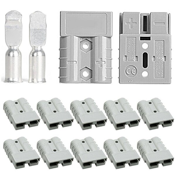10pcs Anderson Style Plug Connectors 50 AMP 12-24V 6AWG DC Power Tool