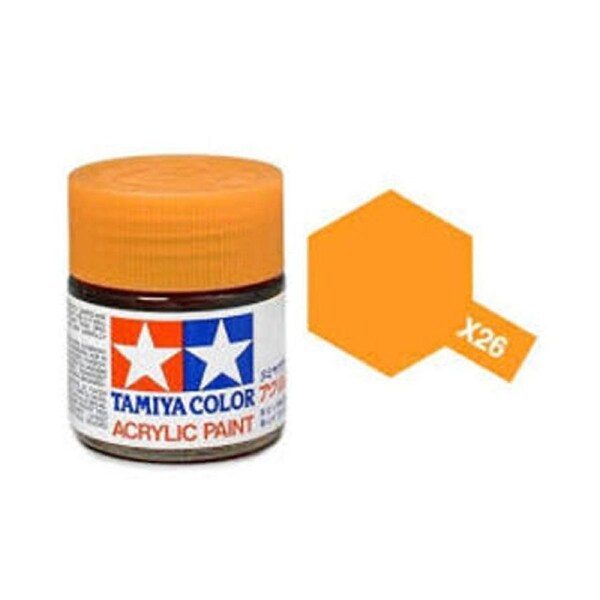 Tamiya 10ml Acrylic Gloss Paint Mini X-26 Clear Orange 81526