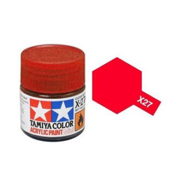 Tamiya 10ml Acrylic Gloss Paint Mini X-27 Clear Red 81527