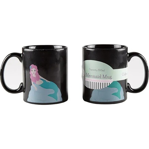 2 X 300ML Heat Colour Changing Mug Mermaid Series Magic Coffee Tea Cermaic Mug