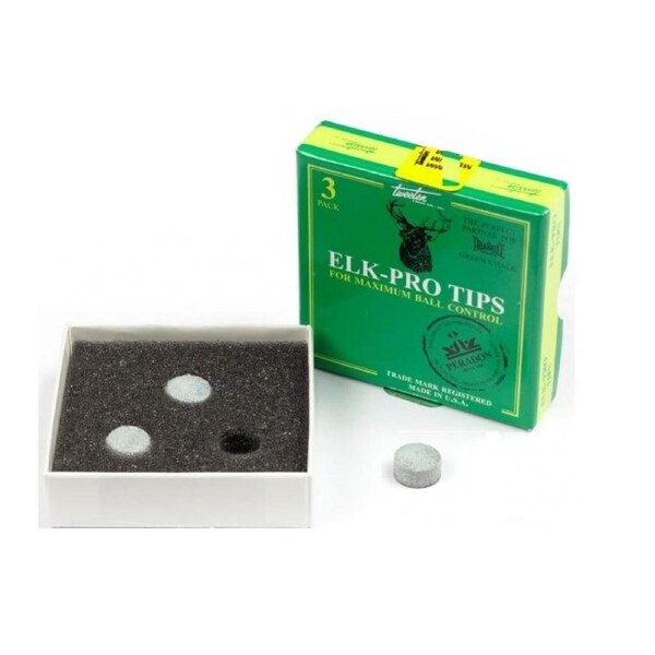 Elk Pro Pool Snooker Billiard Cue Tips Glue on Type 9mm Soft Pack of 3 Tips