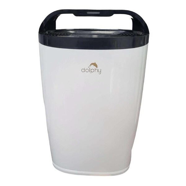 Dolphy Air Purifier 65W - White HEPA Filter with Touch Screen, Ionizer & Carbon Filter, ABS & Metal Body for Home & Commercial Air Cleaning, Removes 99.97% Pollutants