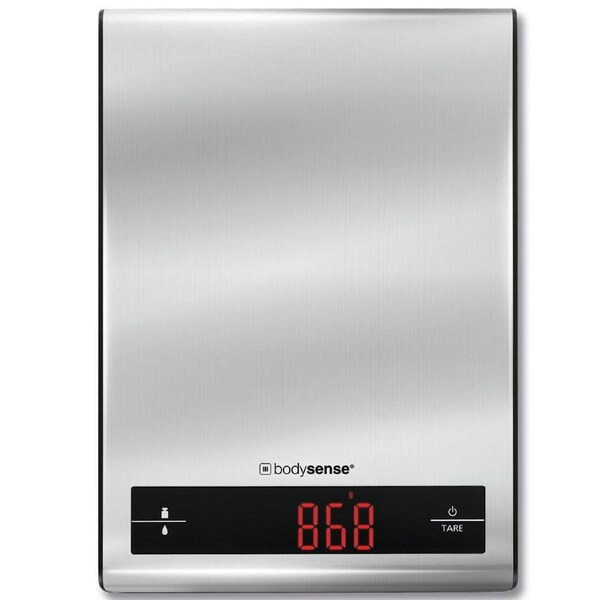 Bodysense Digital Stainless Steel Kitchen Scale with 5kg Capacity