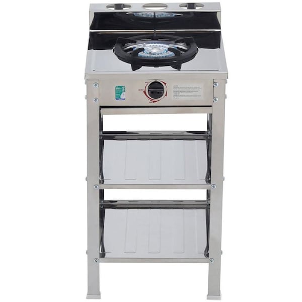 Auscrown Single LPG Gas Wok Burner Built In Stainless Steel Stand